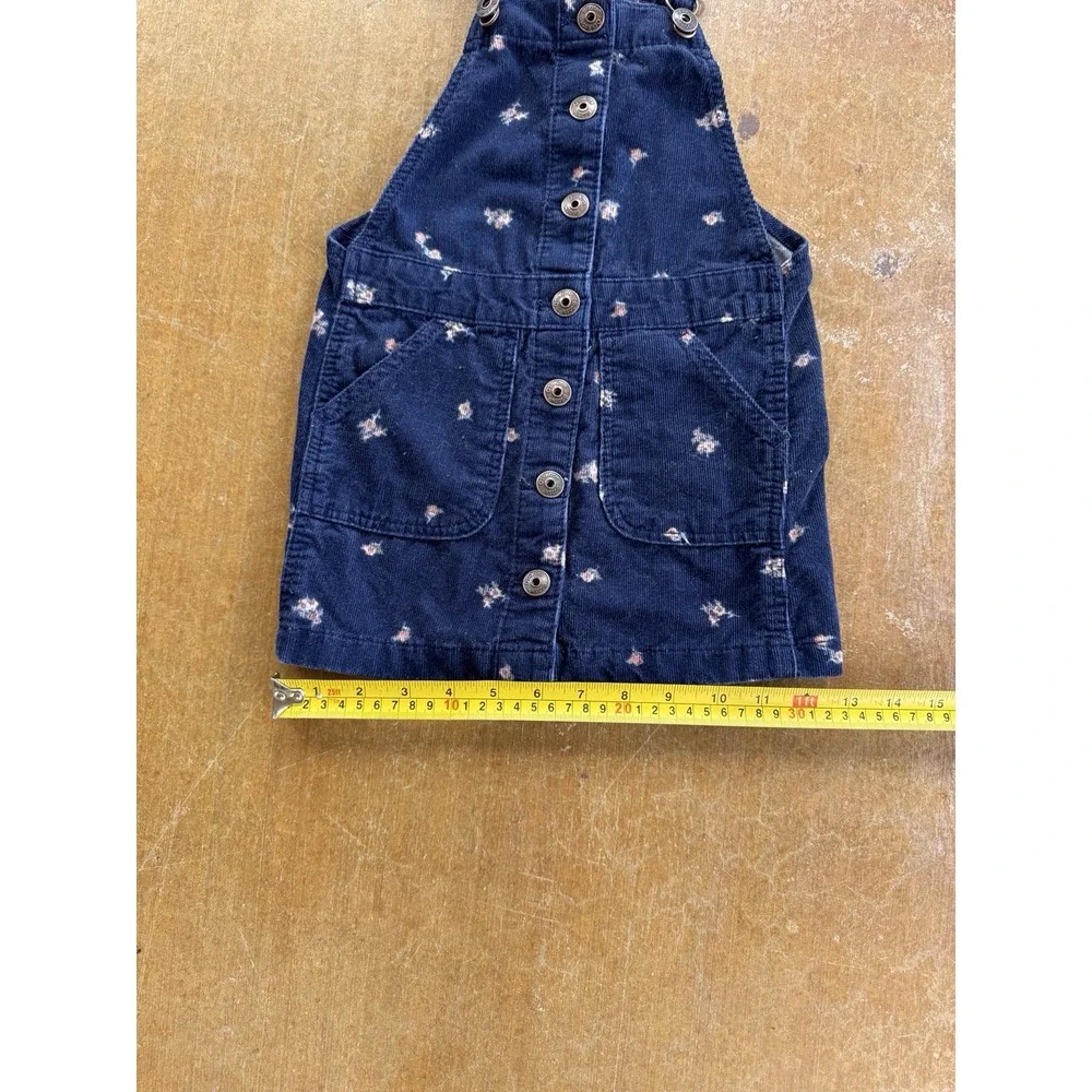 Oshkosh Shortall Jumpers Overalls Corduroy Skirt Floral Vestbak B'gosh Girl (4T)